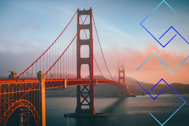 California Car Shipping Across the Golden Gate Golden Gate Bridge at sunset, symbolizing the gateway for California car shipping and vehicle transport services.