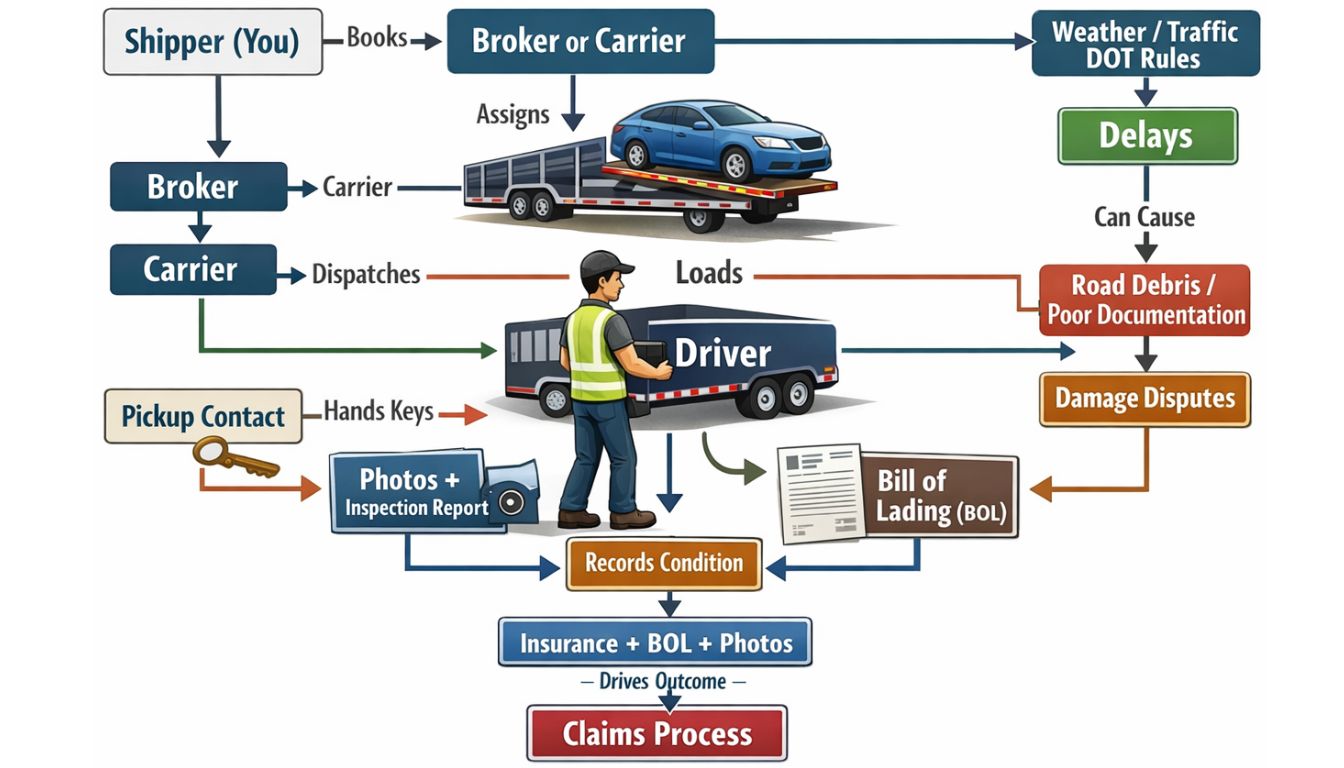 A simple visual map of how everything connects how to ship car to another state? A simple visual map of how everything connects