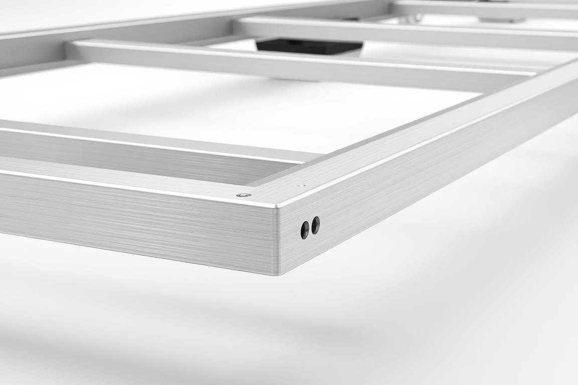 Detailed close-up view of a sturdy aluminum trailer frame, rendered in high resolution. The frame showcases sleek, precision-engineered aluminum extrusions with a brushed metallic finish. Lighting accentuates the clean lines and rigid construction, conveying a sense of durability and corrosion resistance. The frame is positioned in a minimalist studio setting, allowing the engineering and materials to be the focal point. Emphasis is placed on the frame's robust design, suitable for safely transporting vehicles over long distances. Detailed close-up view of a sturdy aluminum trailer frame, rendered in high resolution. The frame showcases sleek, precision-engineered aluminum extrusions with a brushed metallic finish. Lighting accentuates the clean lines and rigid construction, conveying a sense of durability and corrosion resistance. The frame is positioned in a minimalist studio setting, allowing the engineering and materials to be the focal point. Emphasis is placed on the frame's robust design, suitable for safely transporting vehicles over long distances.