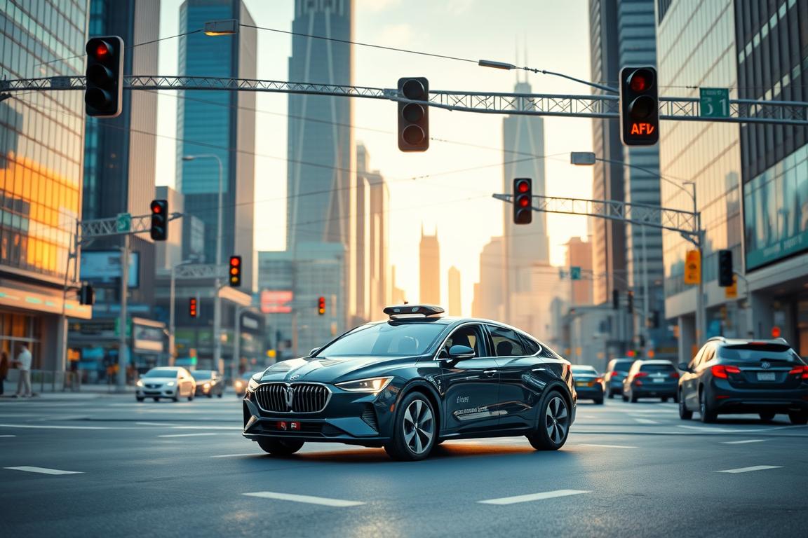 A futuristic urban landscape with a focus on vehicle tracking. In the foreground, a sleek, high-tech car with advanced sensors and cameras seamlessly navigates through the city streets. The middle ground features a network of interconnected traffic signals and digital displays, providing real-time data and routing information. In the background, towering skyscrapers and a vibrant, bustling city skyline set the scene, bathed in a warm, golden-hour glow. The overall atmosphere conveys a sense of efficiency, convenience, and technological sophistication, reflecting the benefits of a door-to-door car service that saves time, money, and reduces stress. A futuristic urban landscape with a focus on vehicle tracking. In the foreground, a sleek, high-tech car with advanced sensors and cameras seamlessly navigates through the city streets. The middle ground features a network of interconnected traffic signals and digital displays, providing real-time data and routing information. In the background, towering skyscrapers and a vibrant, bustling city skyline set the scene, bathed in a warm, golden-hour glow. The overall atmosphere conveys a sense of efficiency, convenience, and technological sophistication, reflecting the benefits of a door-to-door car service that saves time, money, and reduces stress.