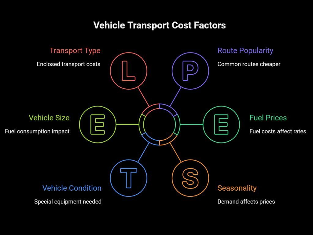 Connecticut car shipping cost factors illustrated Connecticut car shipping cost factors illustrated