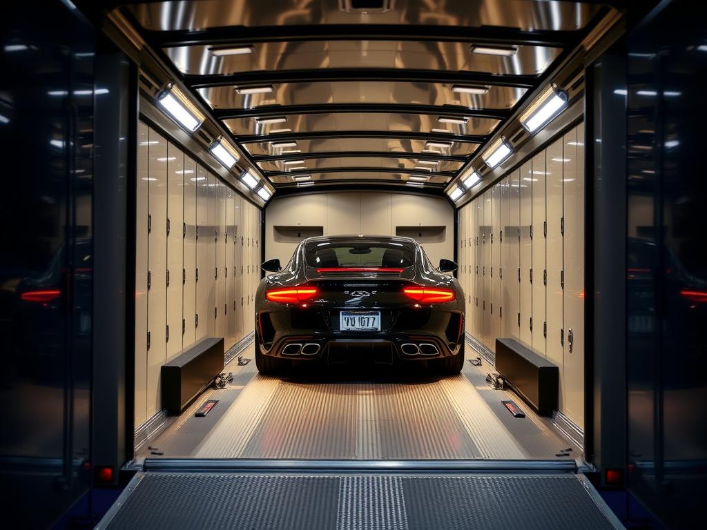 Enclosed car carrier for premium Connecticut car shipping Enclosed car carrier for premium Connecticut car shipping