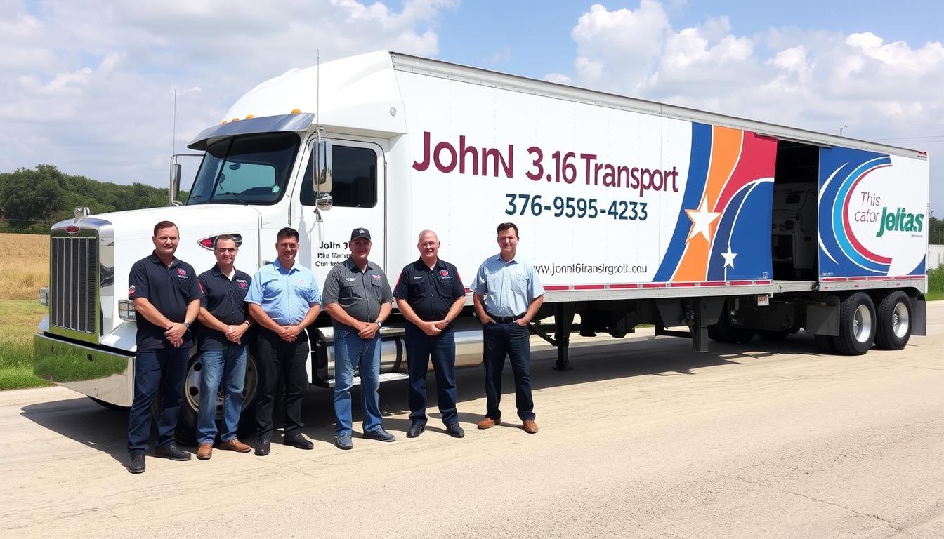 John 3:16 Transport team with car carrier truck in Texas John 3:16 Transport team with car carrier truck in Texas