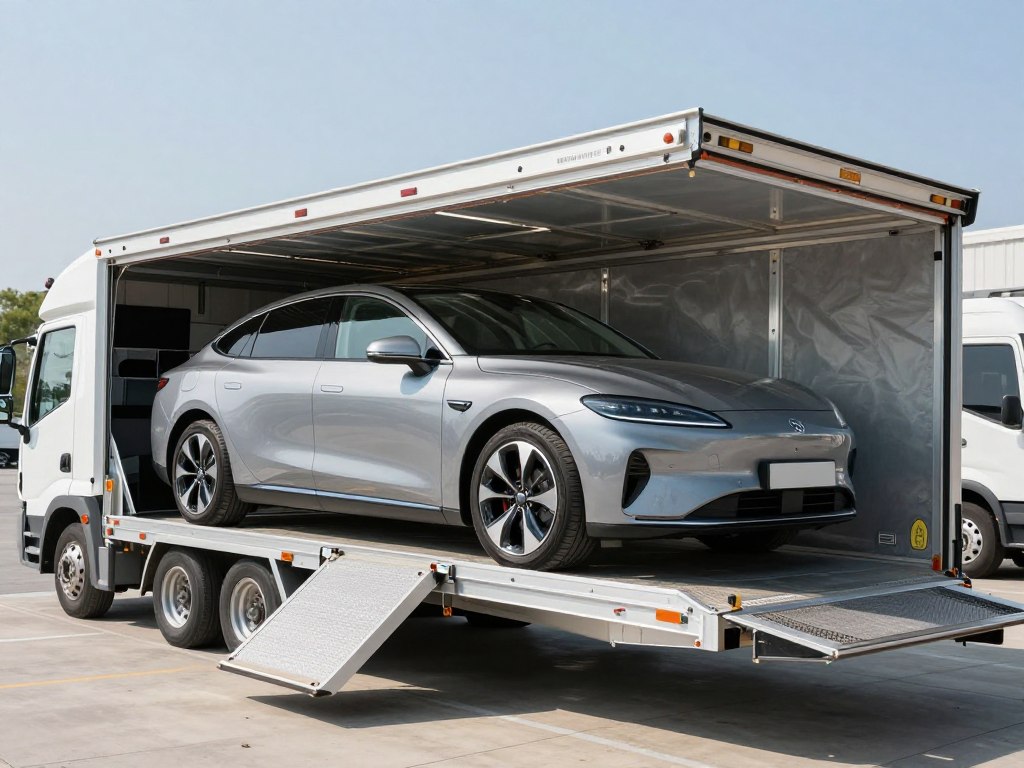 Enclosed car transport trailer for premium military vehicle shipping Enclosed car transport trailer for premium military vehicle shipping