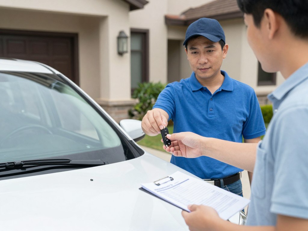 Final vehicle inspection after relocation delivery Final vehicle inspection after relocation delivery