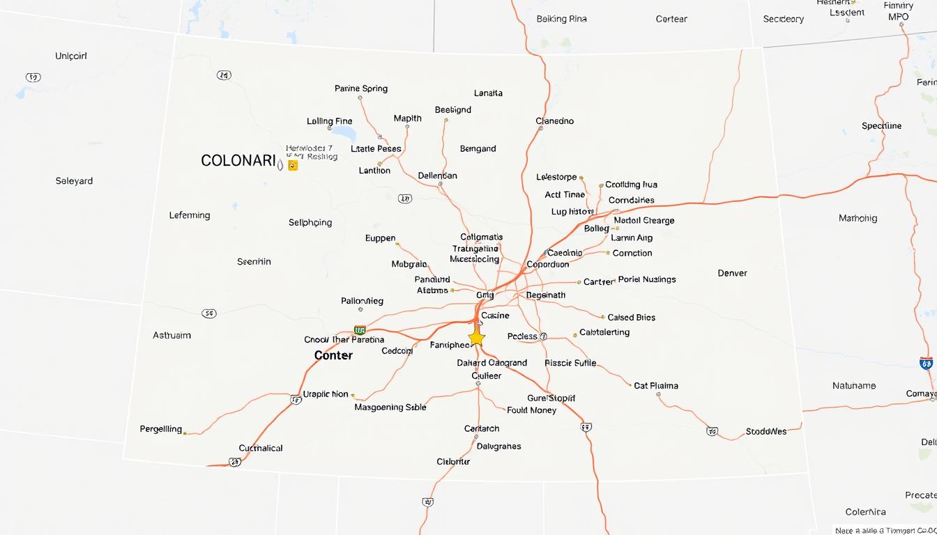 Map of major Colorado car shipping routes and destinations Map of major Colorado car shipping routes and destinations