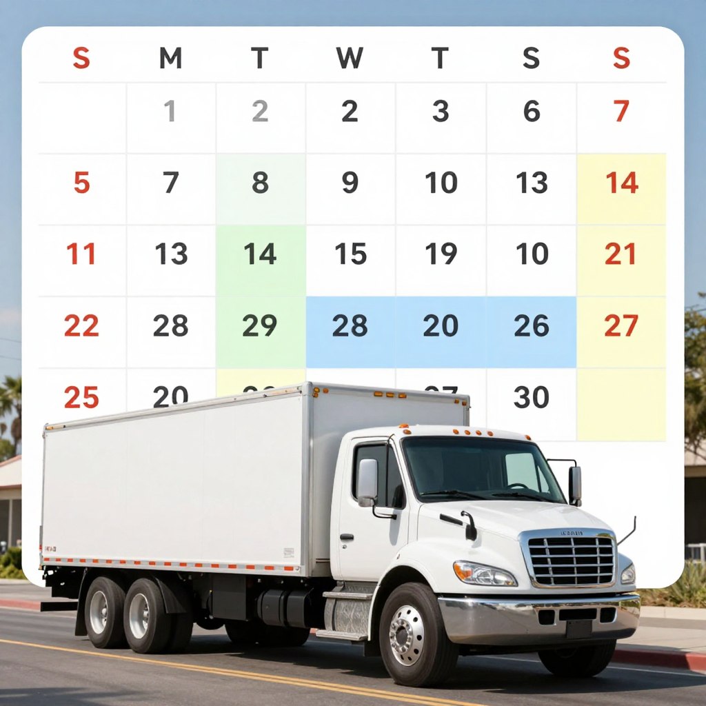Calendar showing flexible shipping dates Calendar showing flexible shipping dates