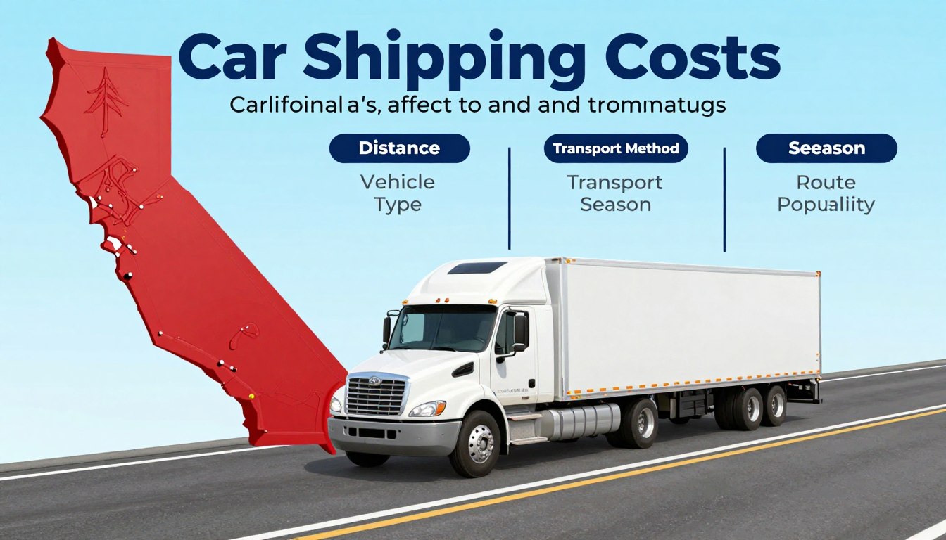 Factors affecting California car shipping costs Factors affecting California car shipping costs