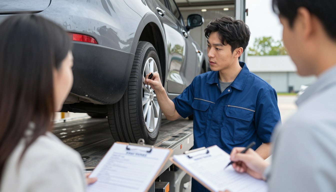 Vehicle inspection for California car shipping Vehicle inspection for California car shipping