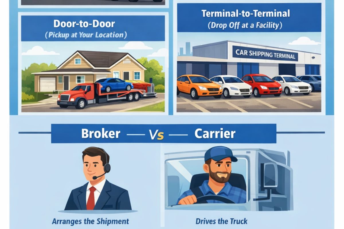 What “ship car to california” really means (so you book the right thing)